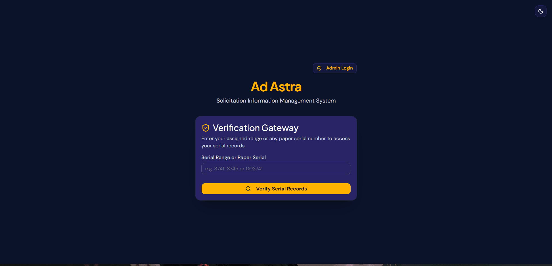The Ad Astra Solicitation Forms Portal 1